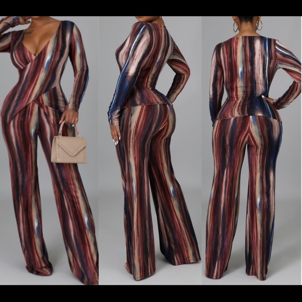 Two piece stretchy pant set. Very soft and comfy material